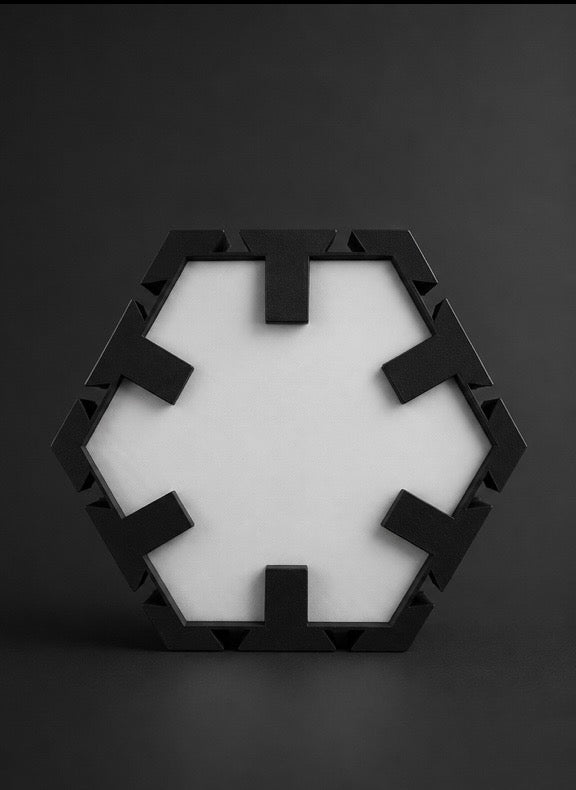 Hexagonal Wall Shelf — Matte Black